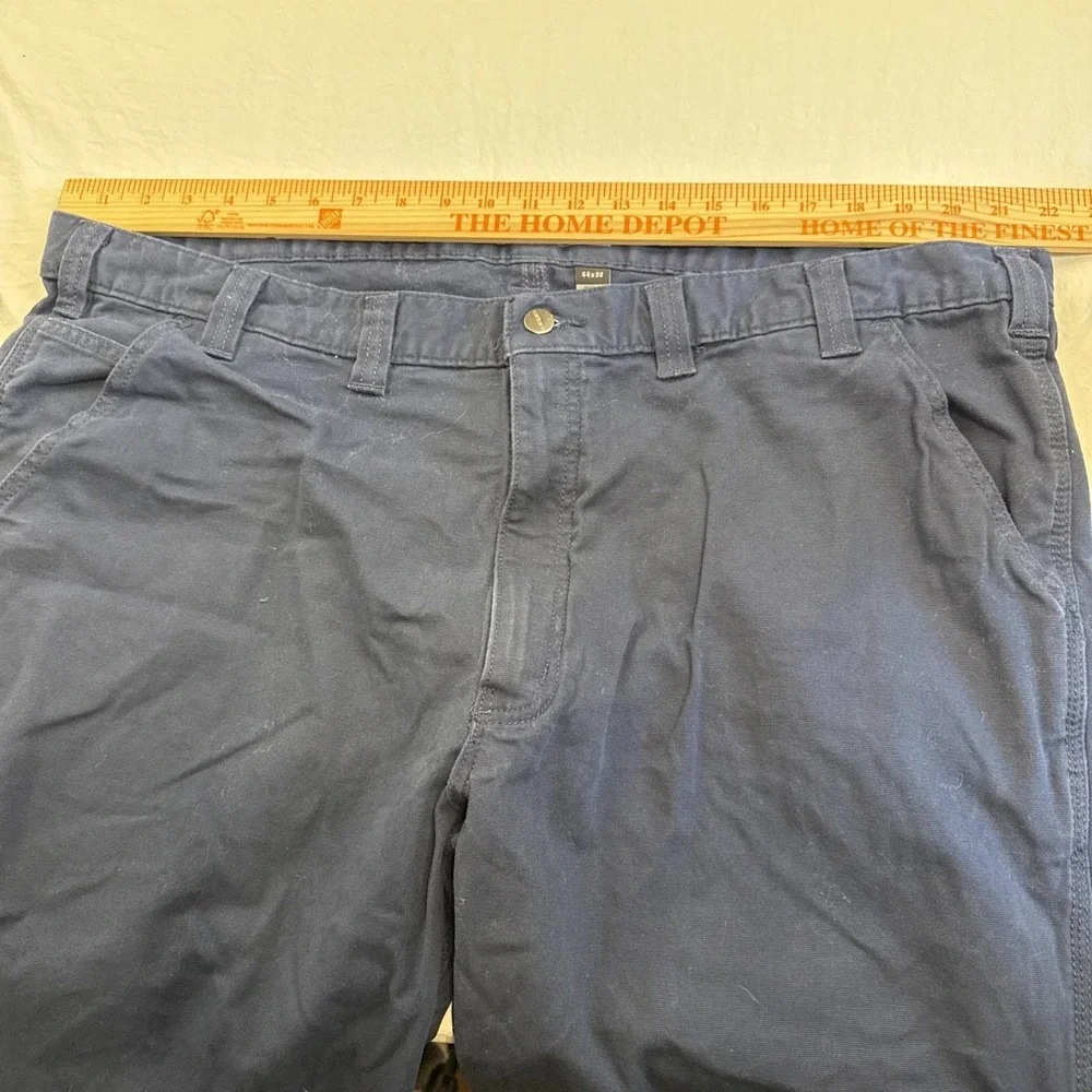 Carhartt Pants mens 44/30 Canvas Relaxed Fit 102291 workwear navy